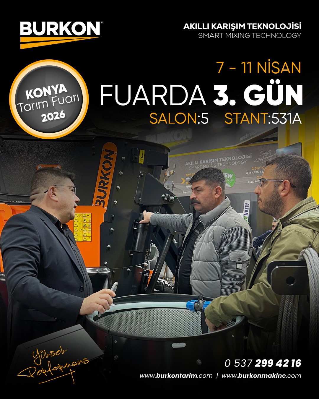 Konya Tarım Fuarı 2026’da Burkon Tarım Standında Teknik İncelemeler Devam Ediyor