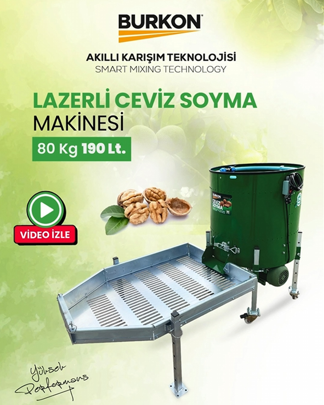 Lazerli Ceviz Soyma Makinesi