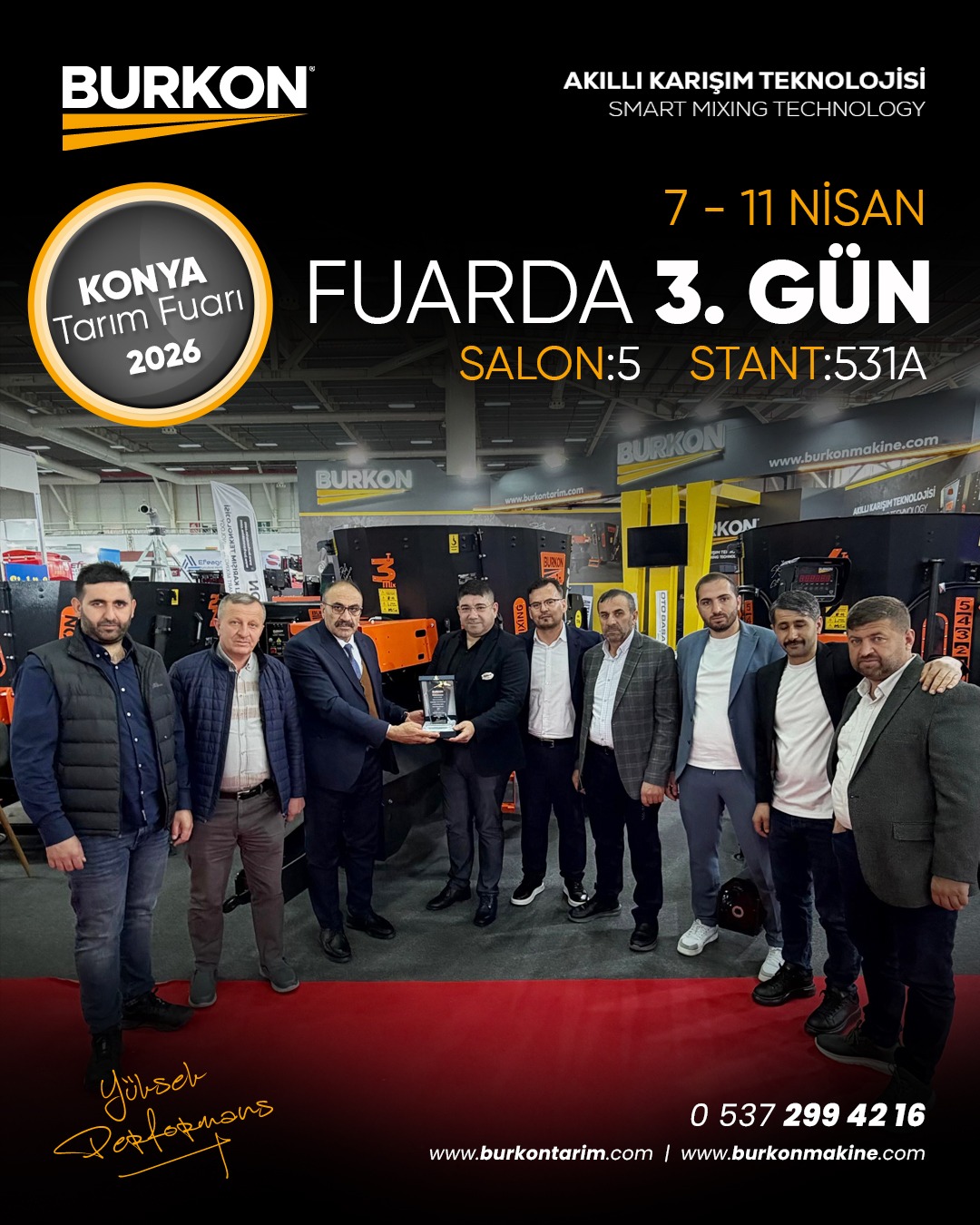 Konya Tarım Fuarı 2026’da Burkon Tarım’a Anlamlı Ziyaret ve Plaket Takdimi
