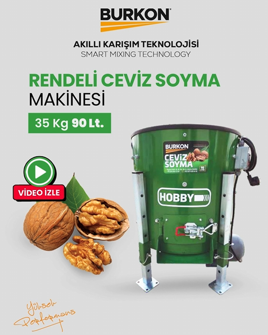 Rendeli Ceviz Soyma Makinesi