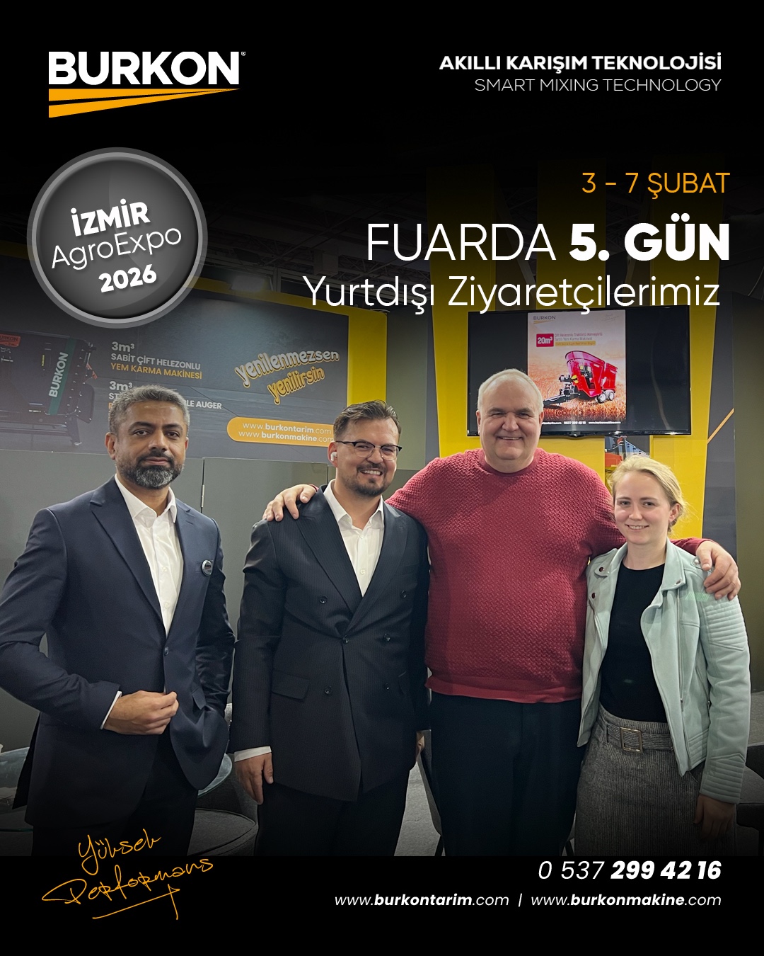 İzmir AgroExpo 2026’da Burkon Tarım Standına Yurtdışından Yoğun İlgi