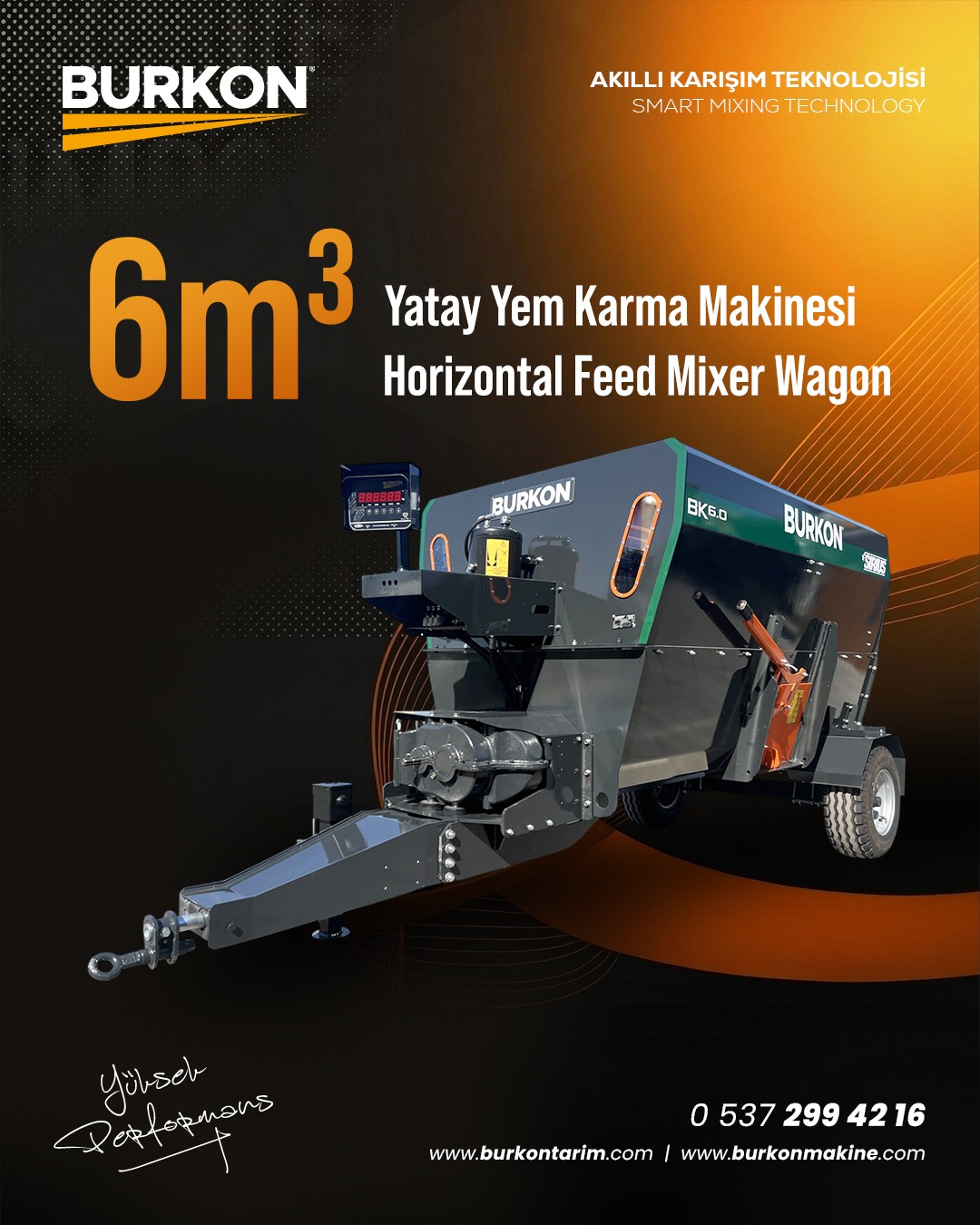 6 m3 Yatay Yem Karma Makinesi