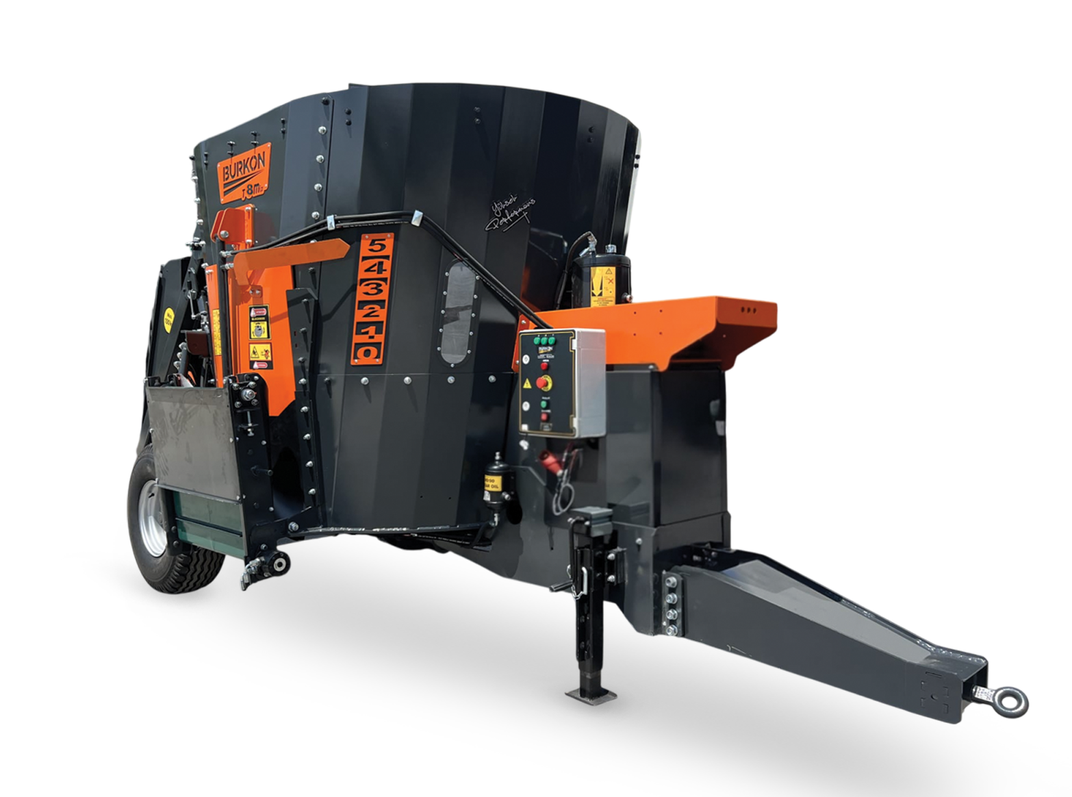 8 M3 Çekilir Yem Karma Makinesi Kepçeli